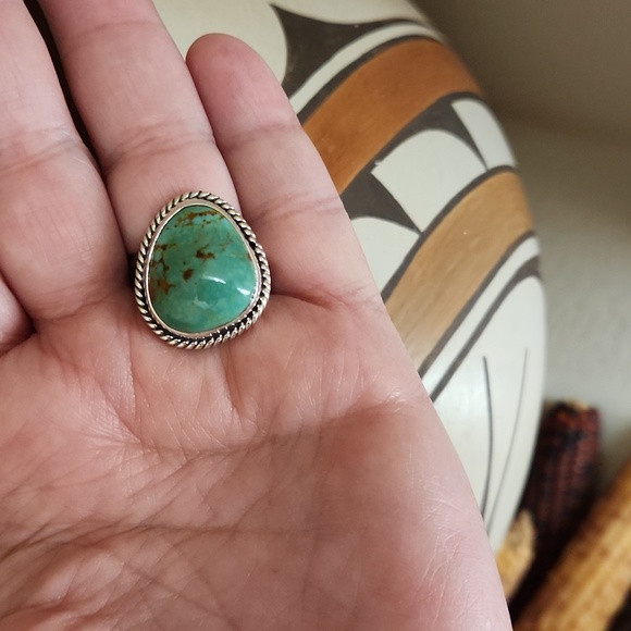 Stunning NWOT Native American Navajo Turquoise & Sterling Ring 💍 💙💚 - Picture 12 of 13